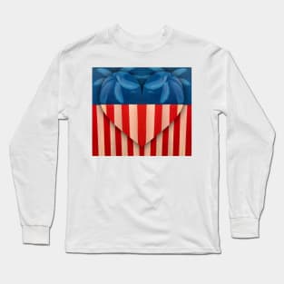 ONE BİG HEART İN RED WHITE AND BLUE Long Sleeve T-Shirt